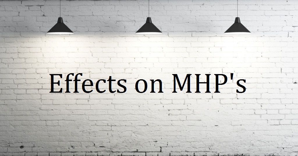 Image of white wall with lights with effect on MHPs written